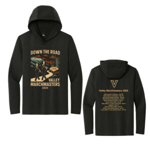 Valley Bands Men Perfect Triblend Long Sleeve Hoodie Tee-Black