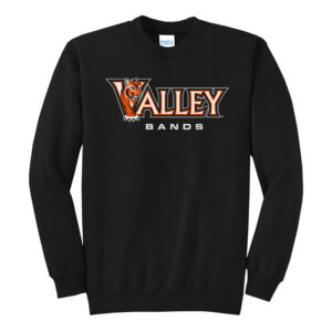Valley Bands Unisex Core Fleece Crewneck Sweatshirt-Black