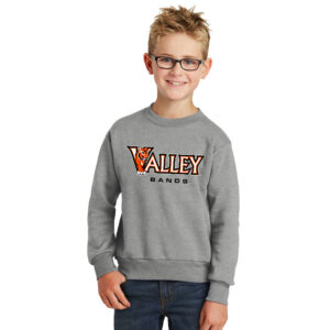 Valley Bands Youth Fleece Crewneck Sweatshirt-Athletic heather