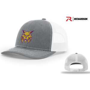 Webster City Lynx Richardson Pro Mesh Adjustable Trucker Cap Split-Heather Grey/White