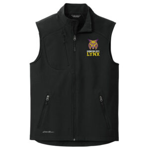 Webster City Lynx Eddie Bauer men Stretch Soft Shell Vest-Black