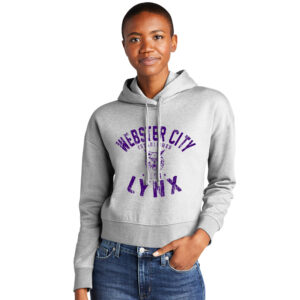 Webster City Lynx Women’s VIT Fleece Hoodie CROP-Light Heather Grey