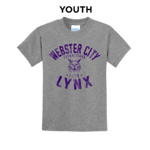 Webster City Lynx Youth Short Sleeve Tee-Athletic Heather