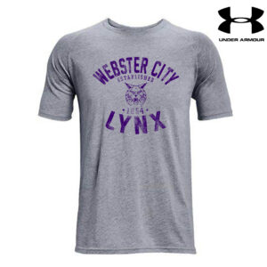 Webster City Lynx Under Armour Athletics soft cotton blend T-shirt-Steel Grey