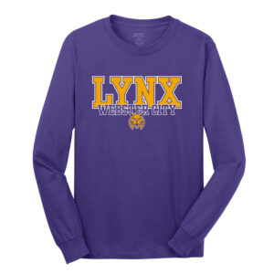 Webster City Lynx Unisex Cotton Long Sleeve Tee-Purple