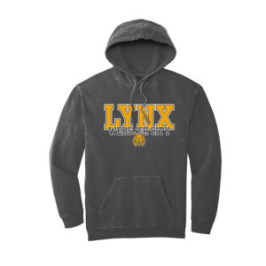 Webster City Lynx Unisex Comfort Colors Ring Spun Hooded Sweatshirt-Pepper