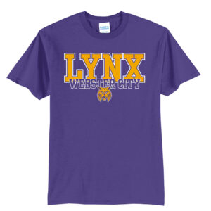 Webster City Lynx Unisex Short Sleeve Tee-Purple
