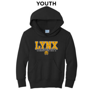 Webster City Lynx Youth Fleece Hooded Sweatshirt-Black