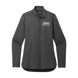 Zion Port Authority Ladies C-FREE Double Knit 1/4-Zip-Grey Steel Heather