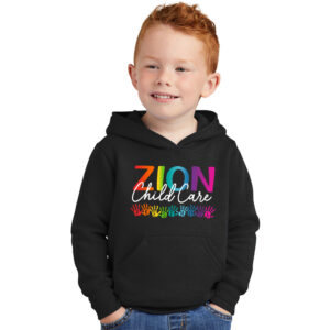 Zion Toddler Pullover Hooded Sweatshirt-Black