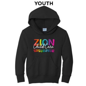 Zion Youth Fleece Hooded Sweatshirt-Black