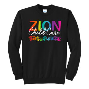 Zion Unisex Fleece Crewneck Sweatshirt-Black