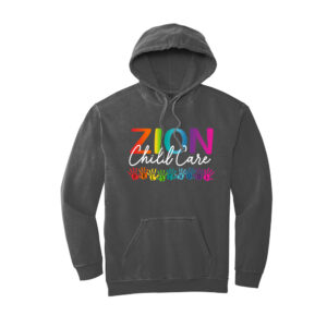 Zion Adult Comfort Colors  Ring Spun Hooded Sweatshirt-Pepper