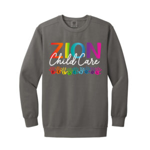 Zion Adult Comfort Colors Garment-Dyed Fleece Crew-Grey