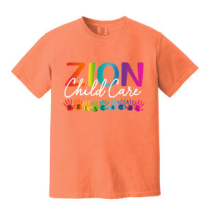 Zion Unisex Comfort Colors Pigment Dyed Short Sleeve Shirt-Melon