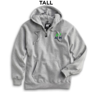 ADM White Bear Premium Heavyweight Pocket Hooded Sweatshirt with Zipper-Athletic Heather