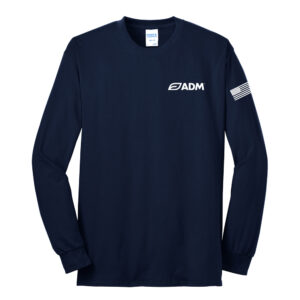 ADM Unisex Cotton Long Sleeve Tee-Navy