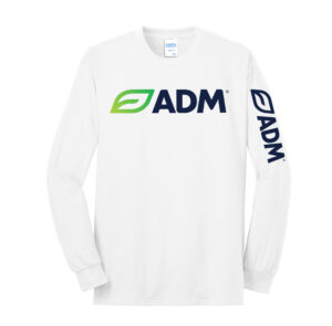 ADM Unisex Cotton Long Sleeve Tee-white