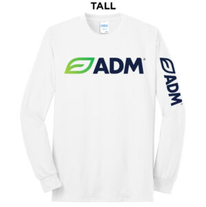 ADM Tall Cotton Long Sleeve Tee-White