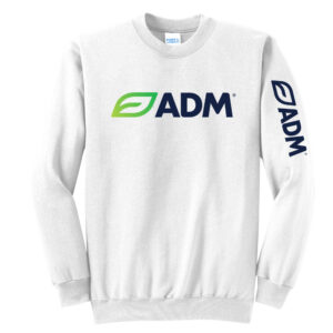 ADM Unisex Fleece Crewneck Sweatshirt-White
