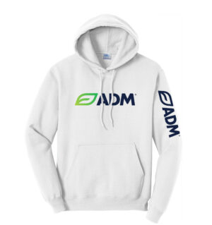 ADM Unisex Fleece Hooded Sweatshirt-White