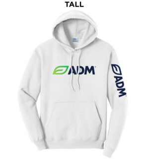 ADM Tall Fleece Hooded Sweatshirt-White