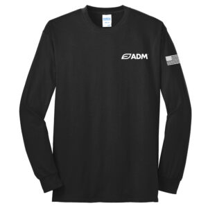 ADM Unisex Cotton Long Sleeve Tee-Black