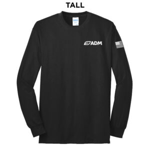 ADM Tall Cotton Long Sleeve Tee-Black