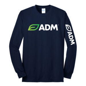 ADM Unisex Cotton Long Sleeve Tee-Navy