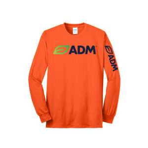 ADM Unisex Long Sleeve Tee-Safety Orange