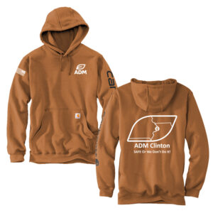 ADM Carhartt Men Midweight Hooded Logo Sweatshirt-Carhartt Brown