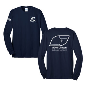ADM Unisex Cotton Long Sleeve Tee-Navy