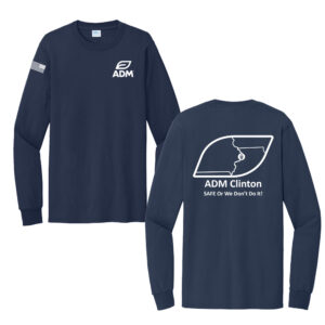ADM Tall Cotton Long Sleeve Tee-Navy