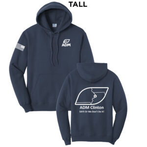 ADM Tall Fleece Hooded Sweatshirt-Navy