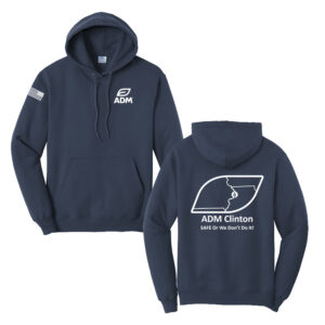 ADM Unisex Fleece Hooded Sweatshirt-Navy