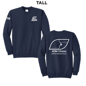 ADM Tall Fleece Crewneck Sweatshirt-Navy