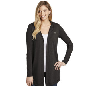 Adcraft Production District Women’s Perfect Tri Hooded Cardigan Lightweight-Black