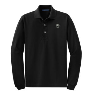 Adcraft Production Port Authority Rapid Dry Men Long Sleeve Polo-Black
