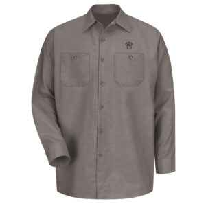 Adcraft Production Red Kap men- Long  Sleeve Industrial Work Shirt-Grey