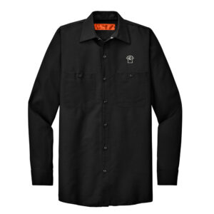 Adcraft Production Red Kap Men – Long  Sleeve Industrial Work Shirt-Black