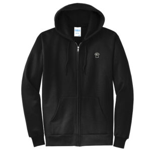Adcraft Production Unisex Classic Full-Zip Hooded Sweatshirt-Black