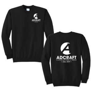 Adcraft Production Unisex Fleece Crewneck Sweatshirt-Black