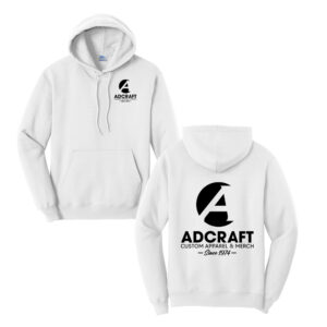 Adcraft Production Unisex Fleece Hooded Sweatshirt-White