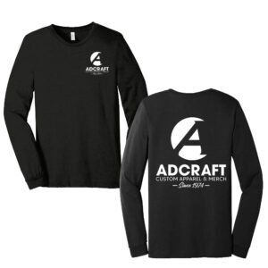 Adcraft Production BELLA and CANVAS Unisex Heather CVC Long Sleeve Tee-Black Heather
