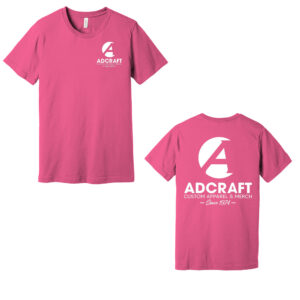 Adcraft Production  Bella and Canvas Unisex Jersey Short Sleeve Tee-Charity Pink