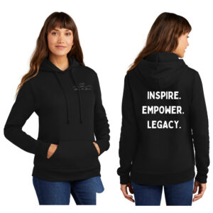 ATB Ladies Core Fleece Pullover Hooded Sweatshirt-Black