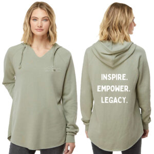 ATB Independent Trading Co. – Women’s Lightweight California Wave Wash Hooded Sweatshirt-Sage