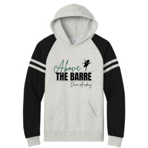 ATB Jerzees Unisex NuBlend Varsity Colorblock Hooded Sweatshirt-Oatmeal Heather/Black