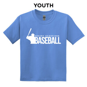 Ankeny Scorpions BB Youth Short Sleeve Tee-Carolina blue