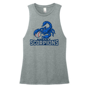 Ankeny Scorpions BB District Women’s Perfect Tri Muscle Tank-Flint Blue Heather